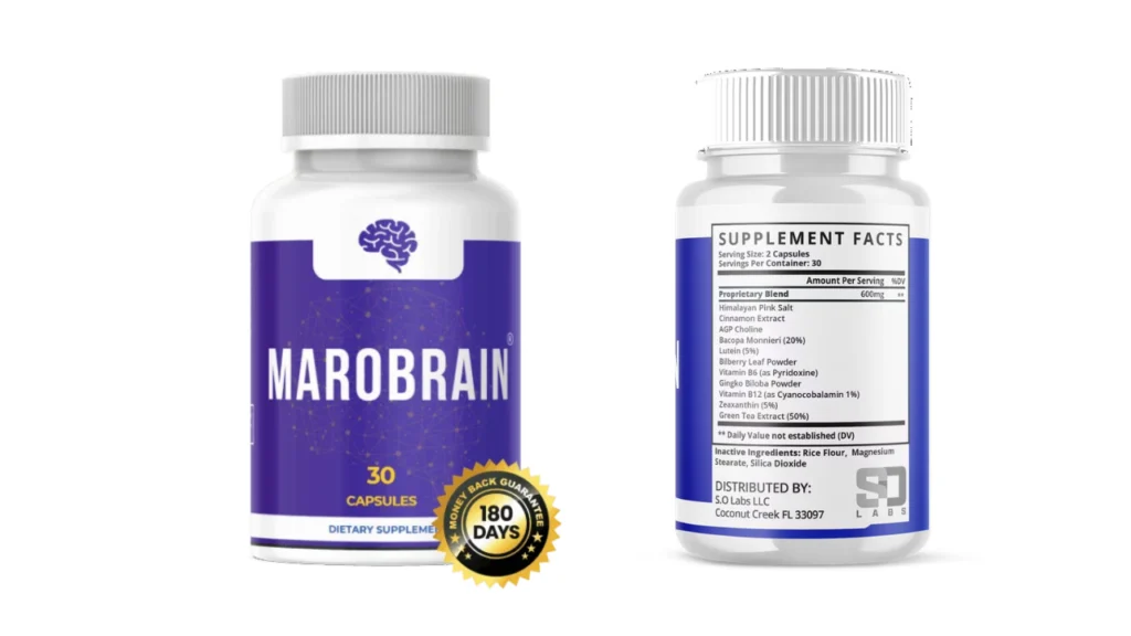 Marobrain ingredients natural brain support formula